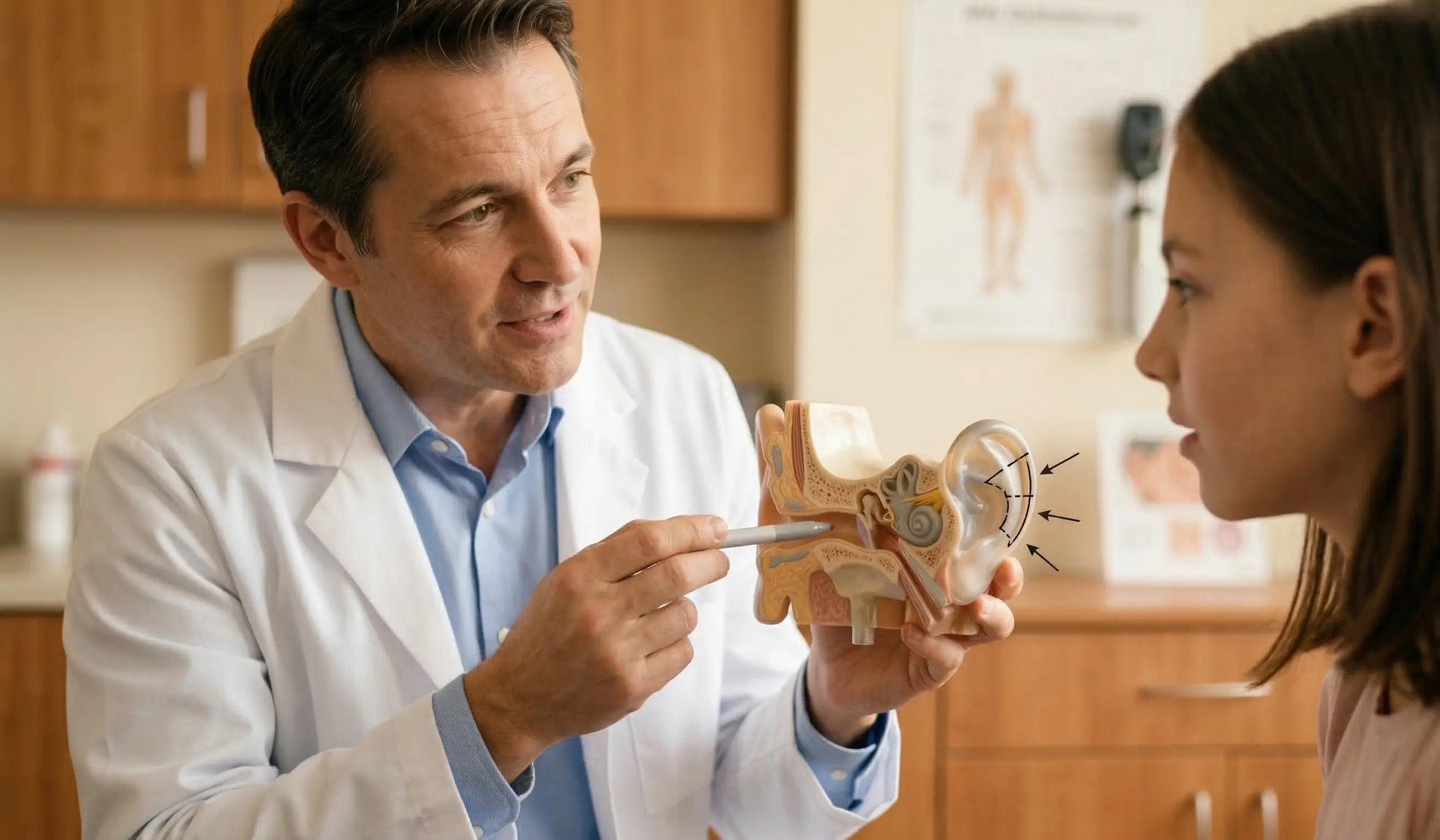 model 3D al urechii anatomice explicație otoplastie