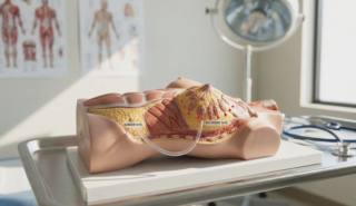 3d anatomical model fat injection breast augmentation