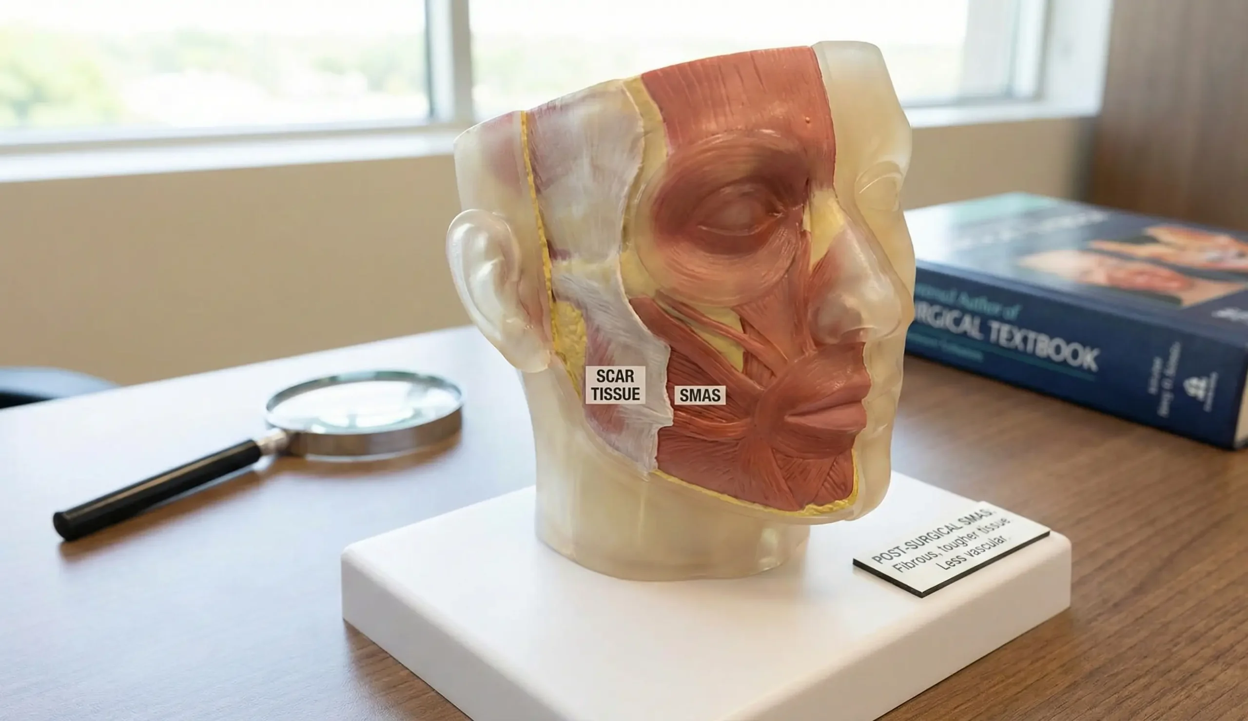 anatomical face model smas layer scar tissue