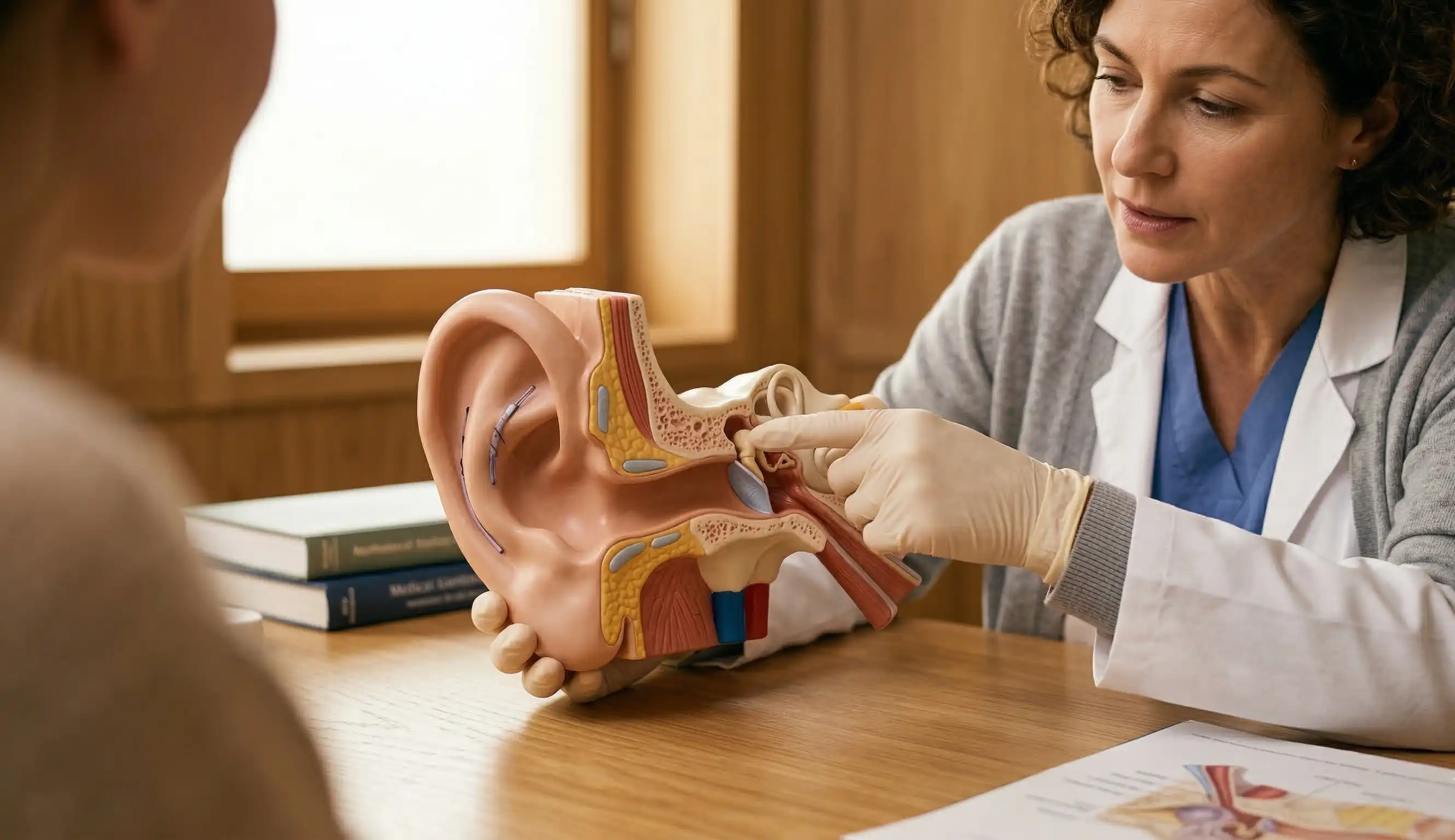 otoplasty asymmetrical ears anatomical model