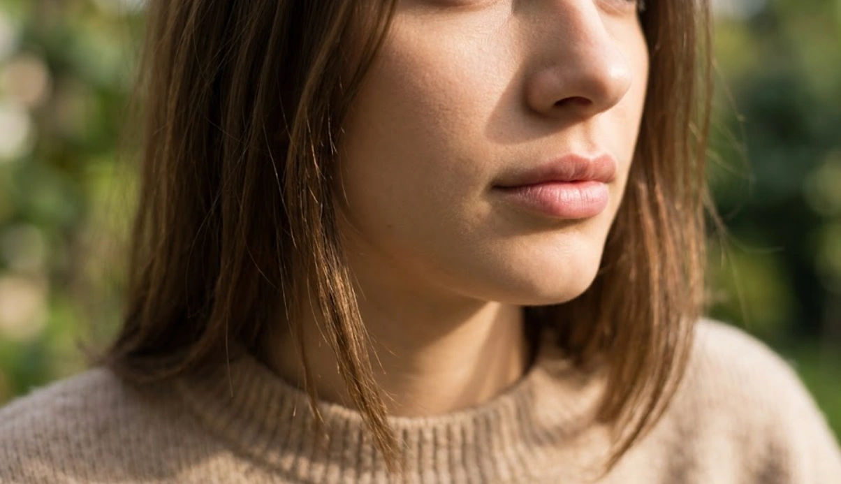 woman with lip lift