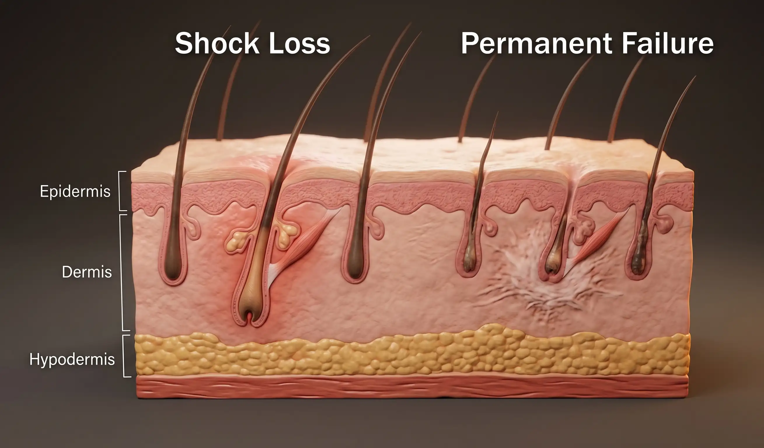 3d model shock loss permanent failure scalp anatomy