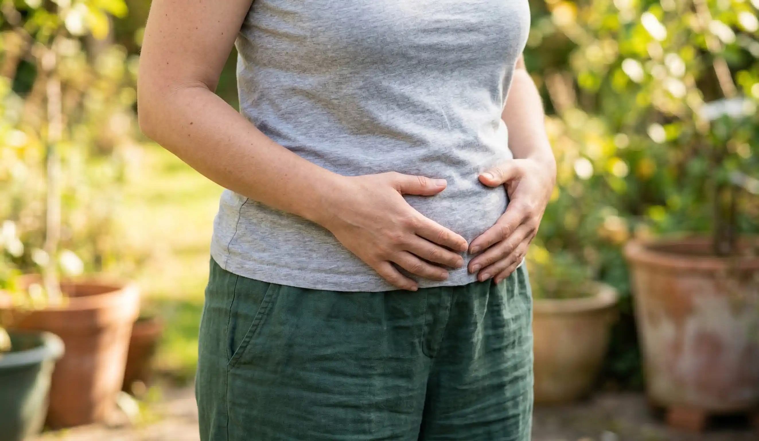 natural midsection garden focus