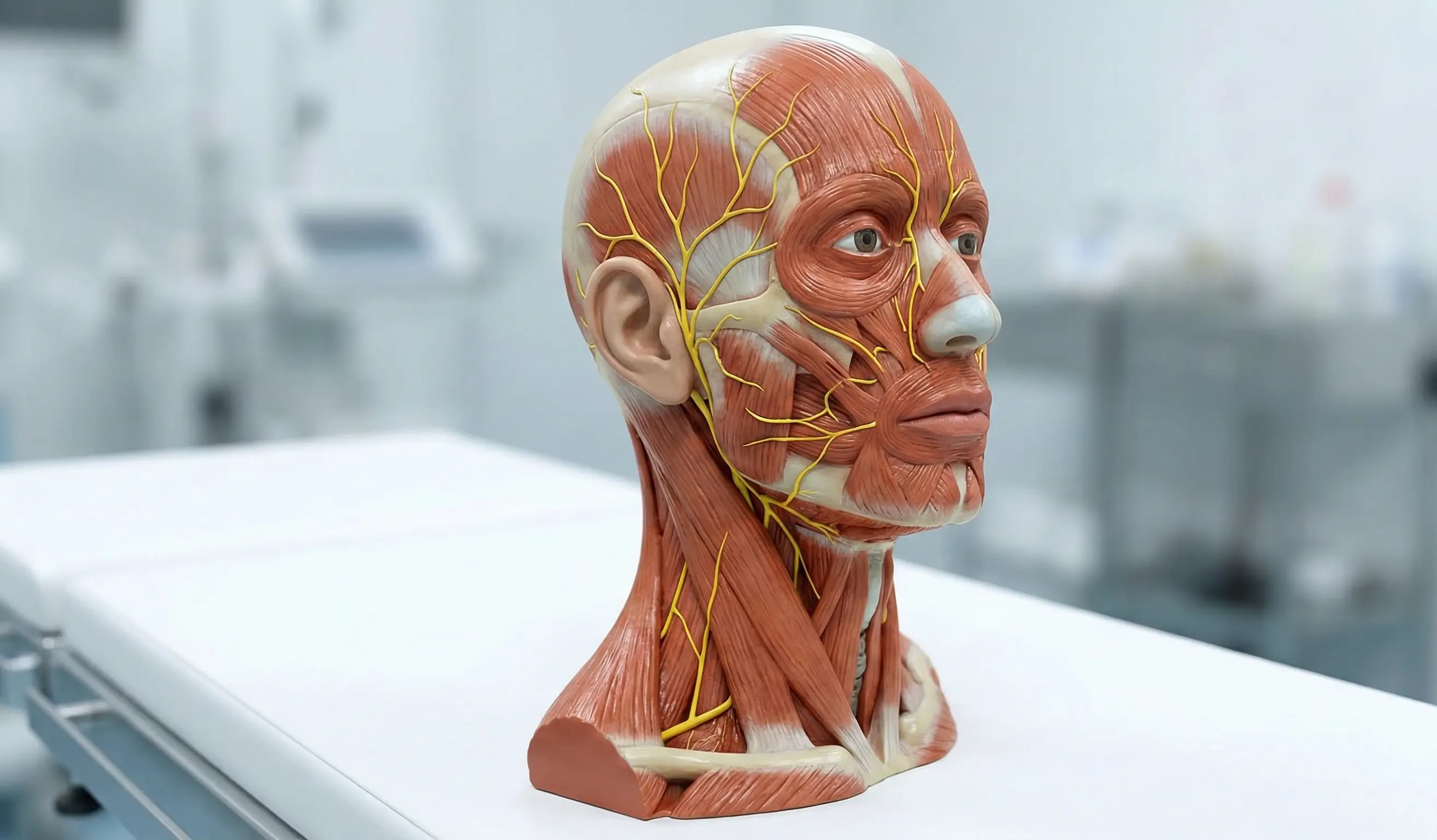 anatomical model head facial nerves