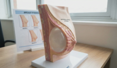 anatomical model breast ptosis waterfall effect