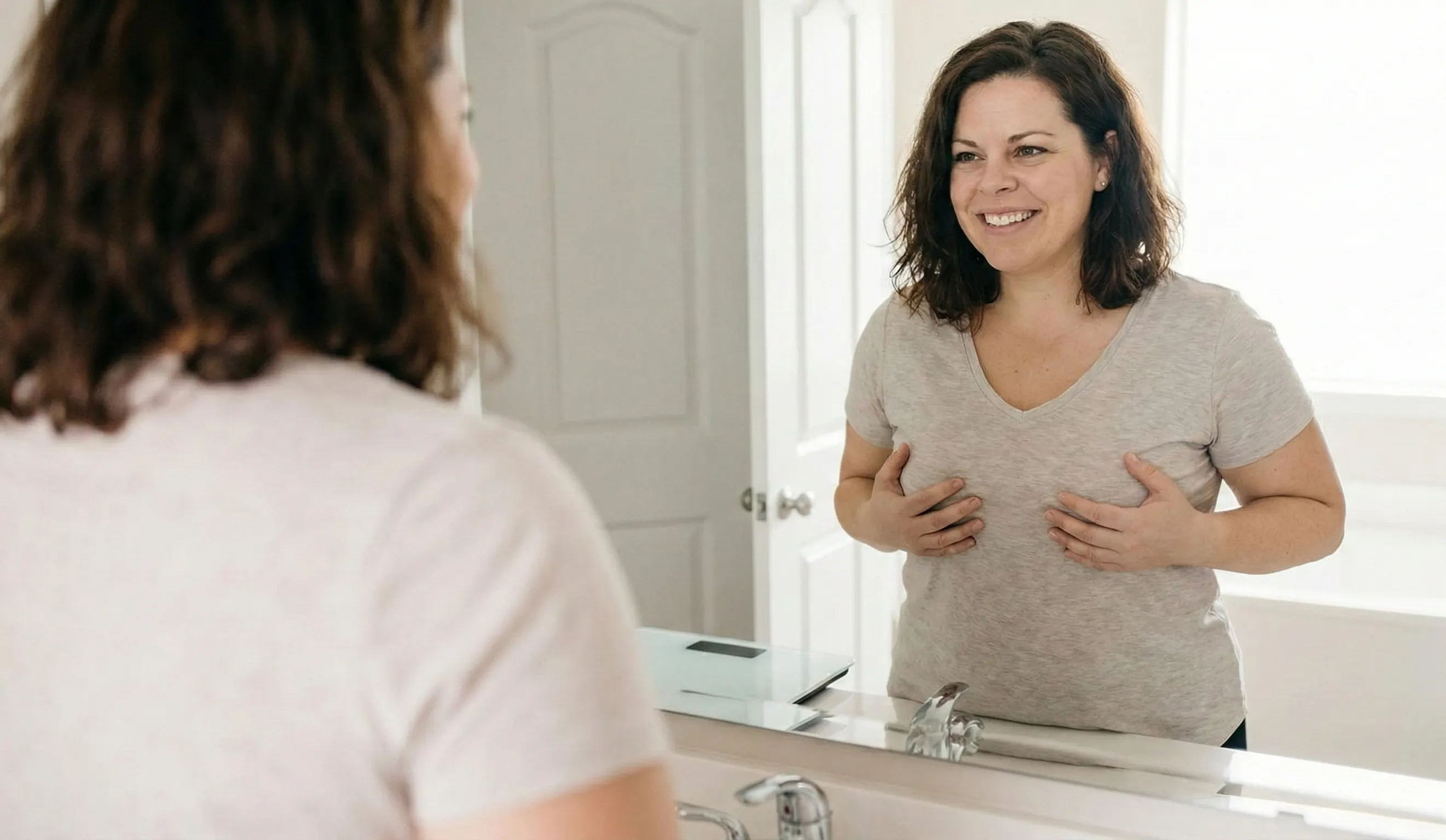 weight gain after reduction scale mirror reaction