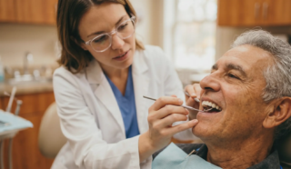 zirconia crowns clinical examination by doctor
