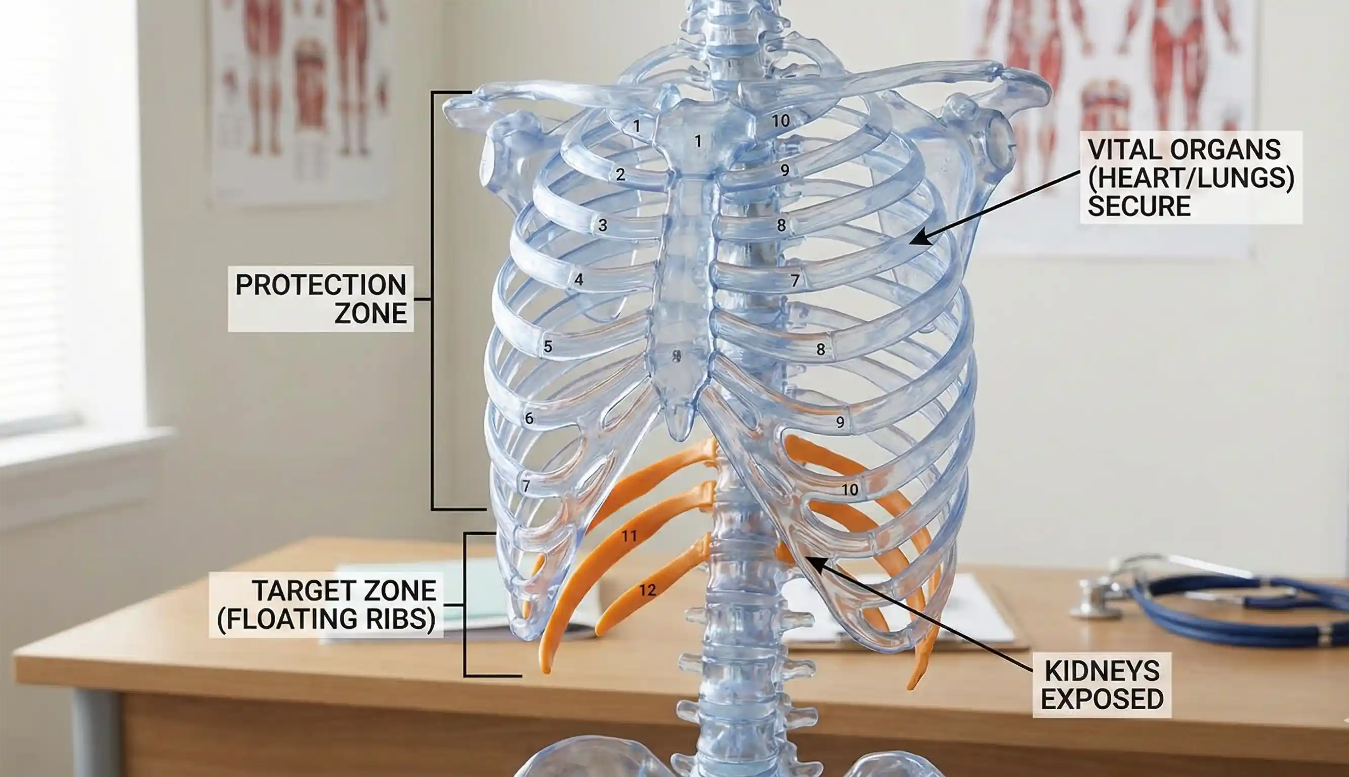 anatomical skeleton floating ribs vs true ribs