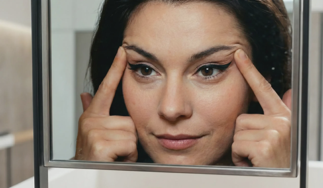 cat eye lift gesture mirror modern