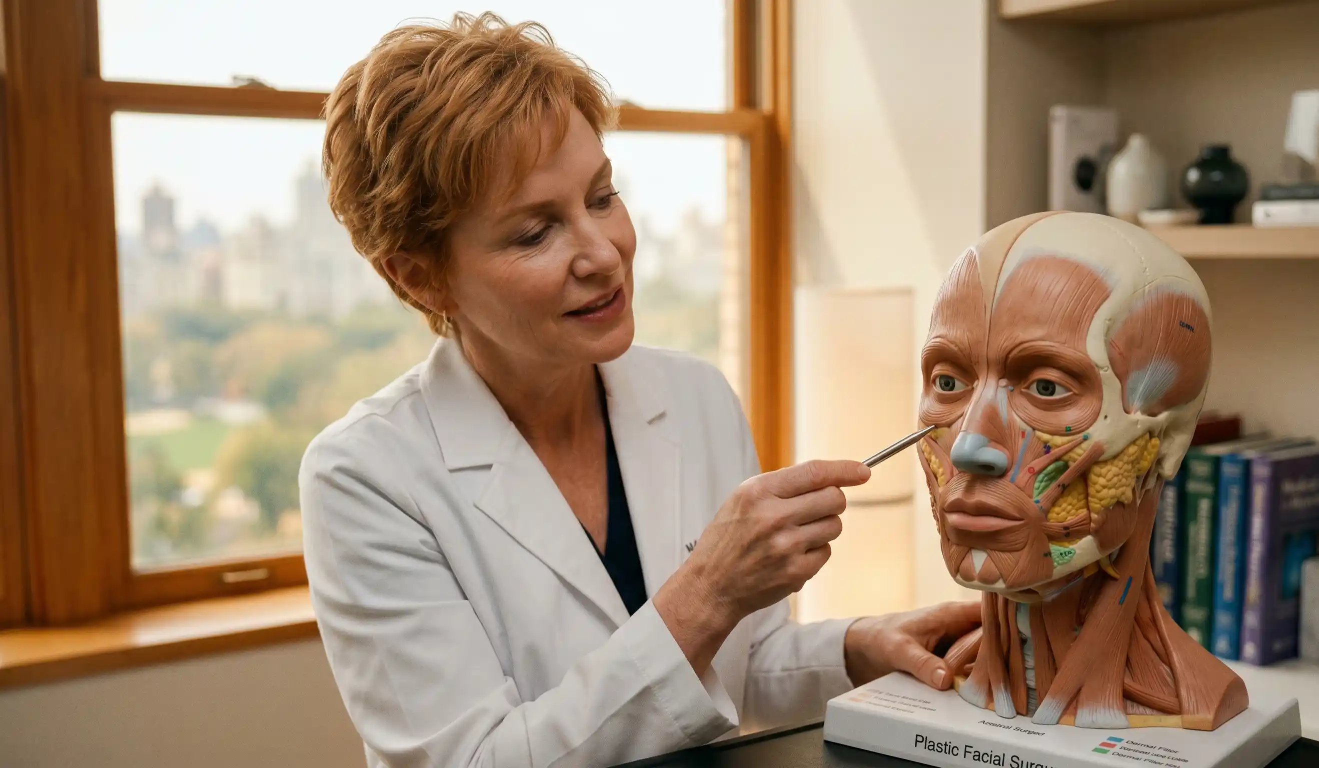anatomical face model injection point demonstration