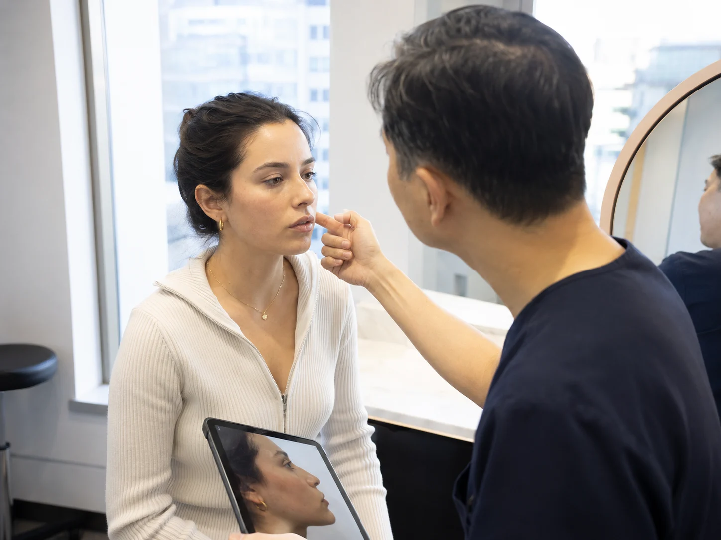 buccal fat removal consultation in the clinic