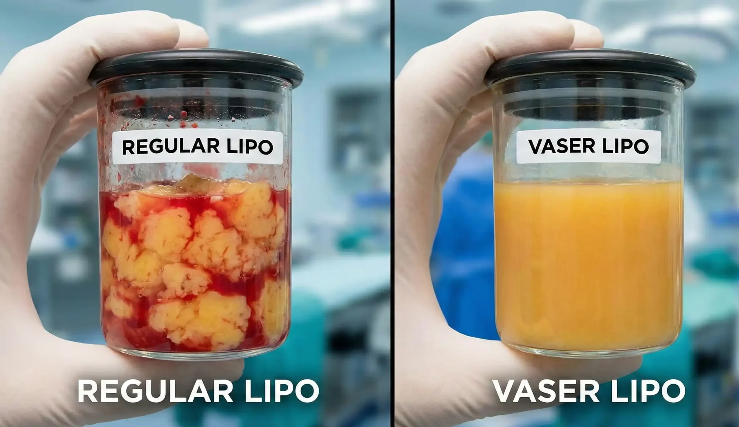 vaser lipo vs regular lipo fat harvest quality comparison