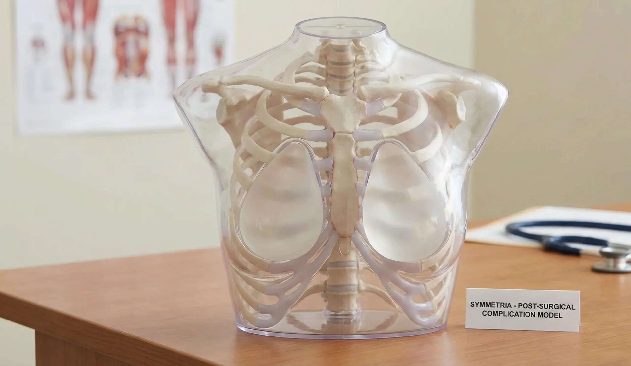 symmastia anatomical model chest