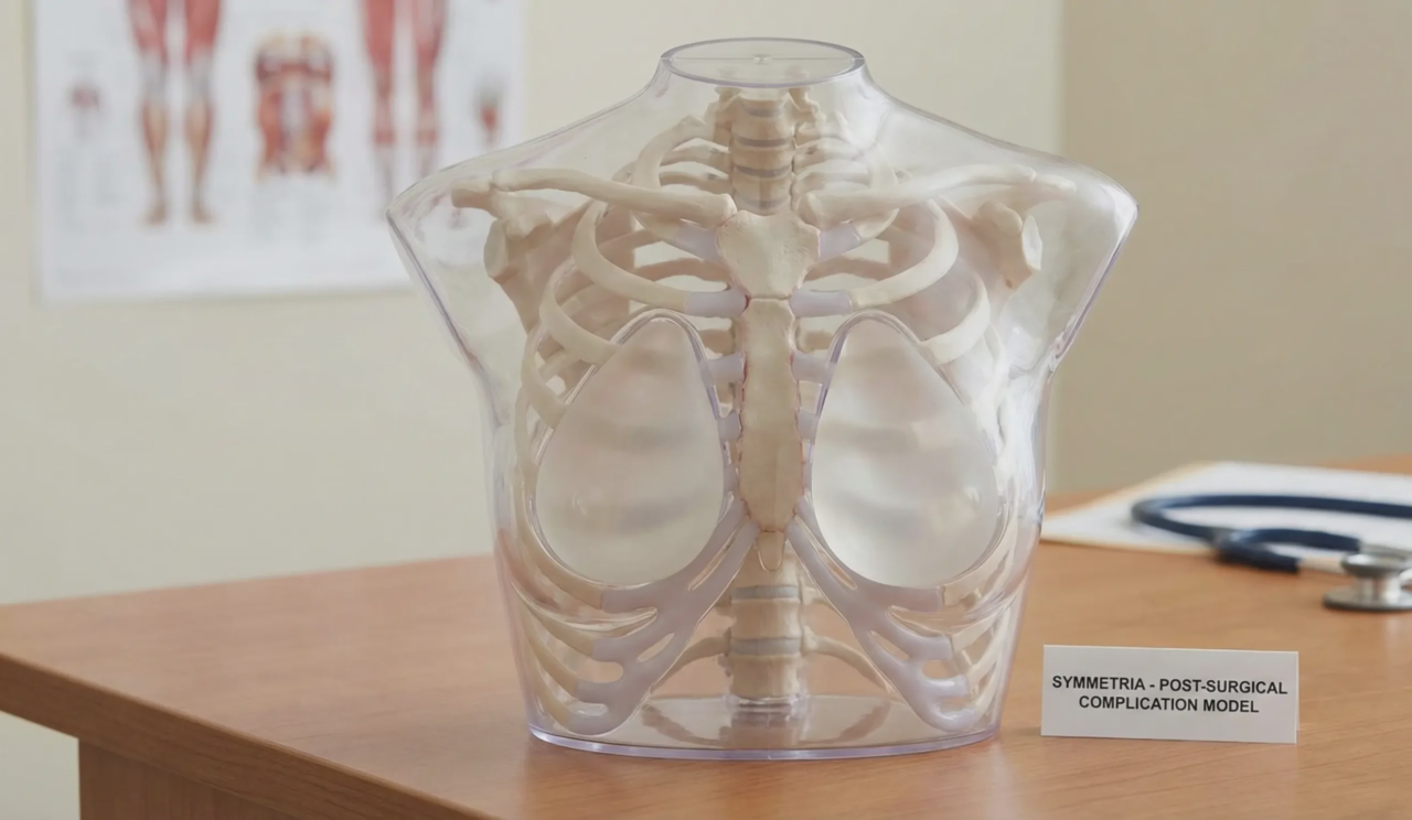 symmastia anatomical model chest