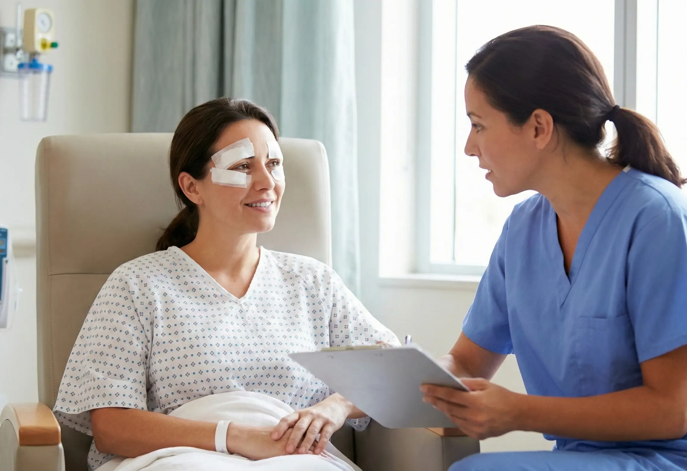 patient recovery immediately after eyelid surgery local anesthesia