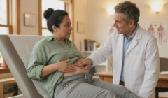 doctor examining gastric sleeve patient carbonation concern