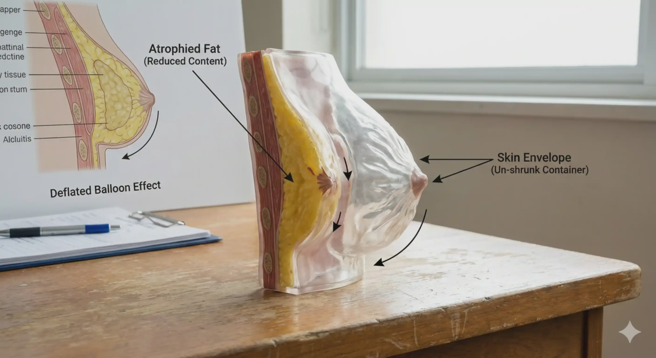 anatomical breast model deflated balloon effect
