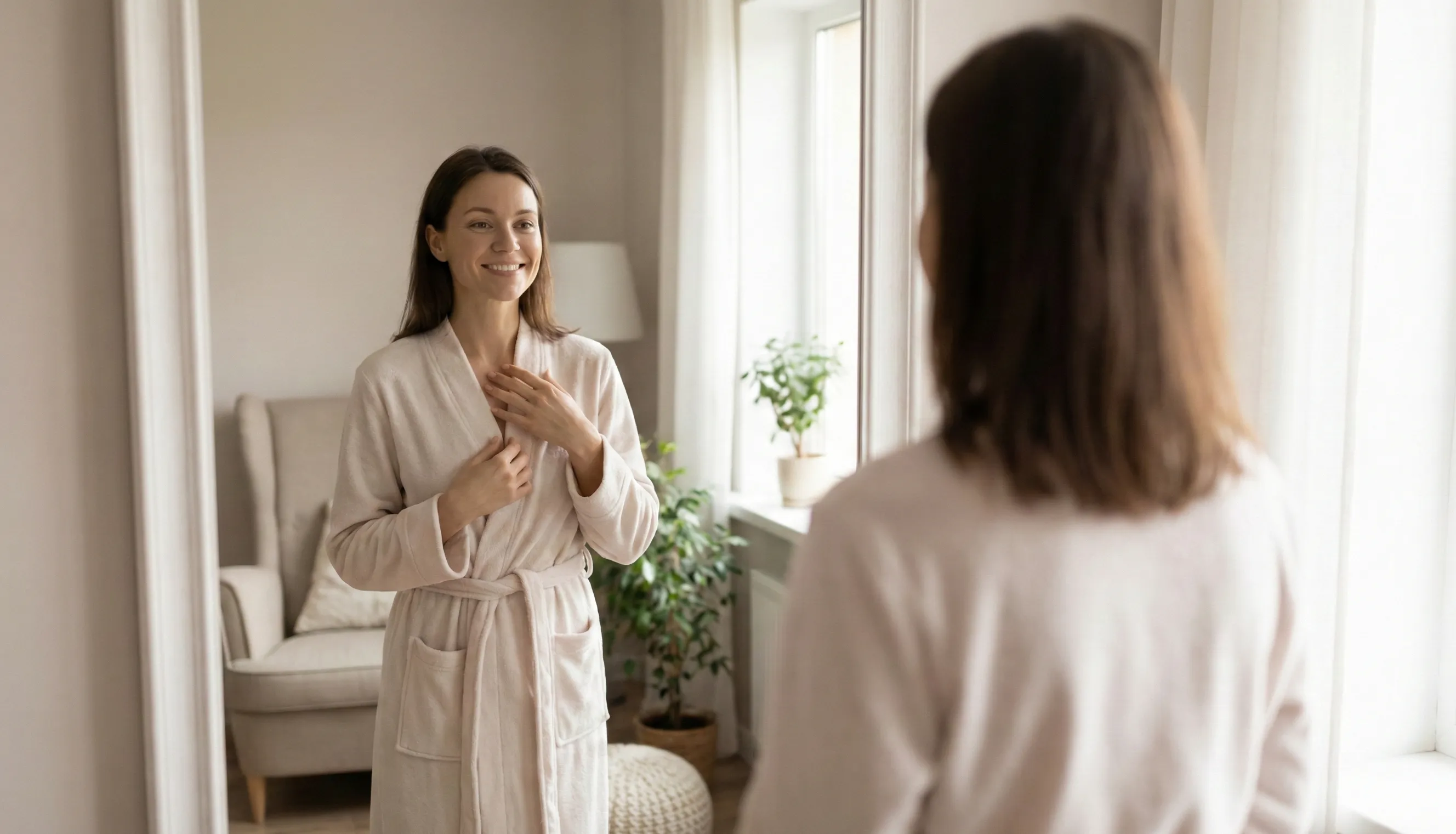 look naturale del seno con soddisfazione del paziente