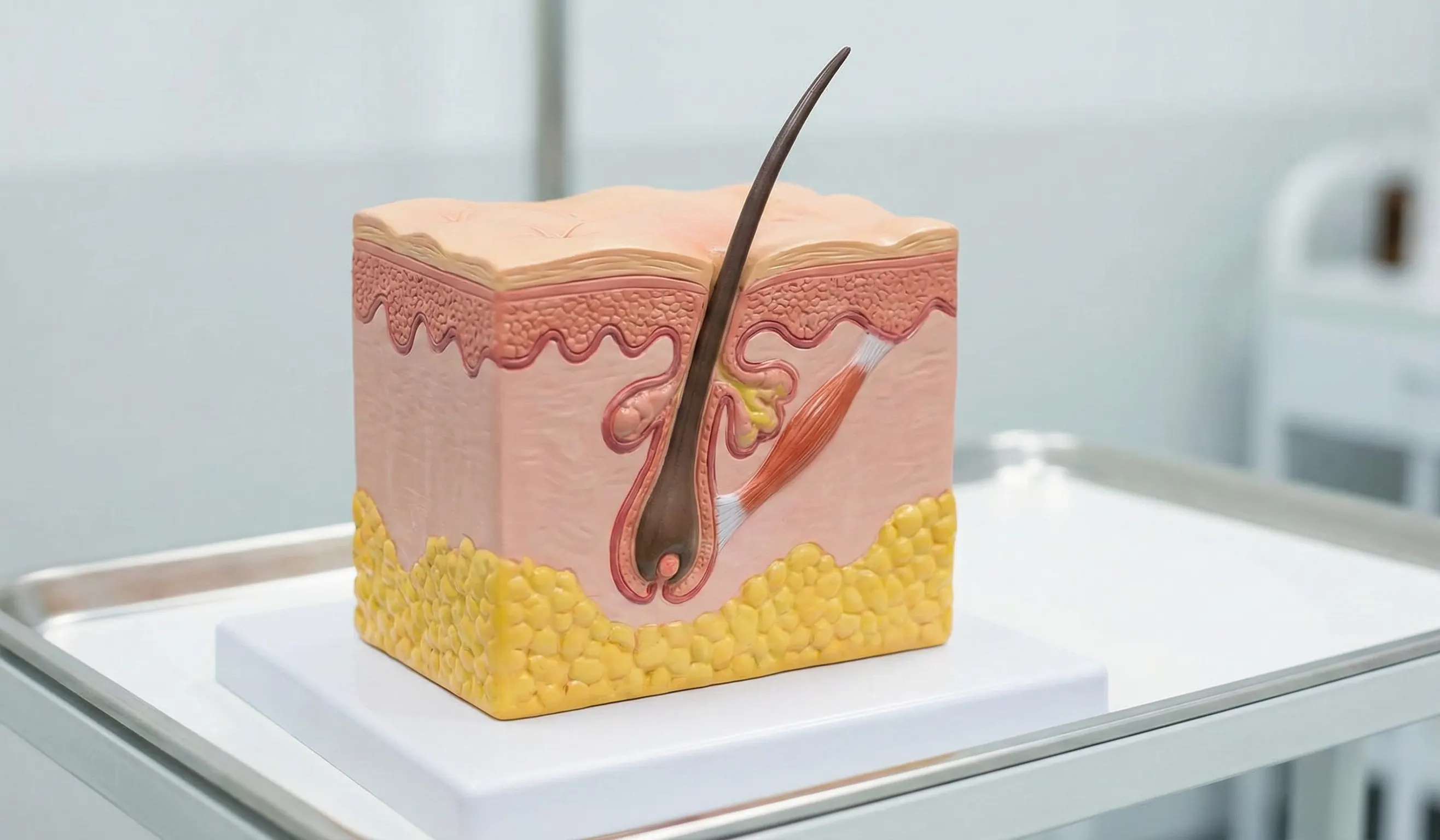 anatomical model cross section hair follicle