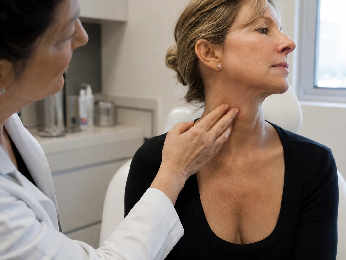natural necklift neck examination