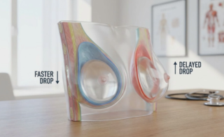 transparent 3d anatomical breast model