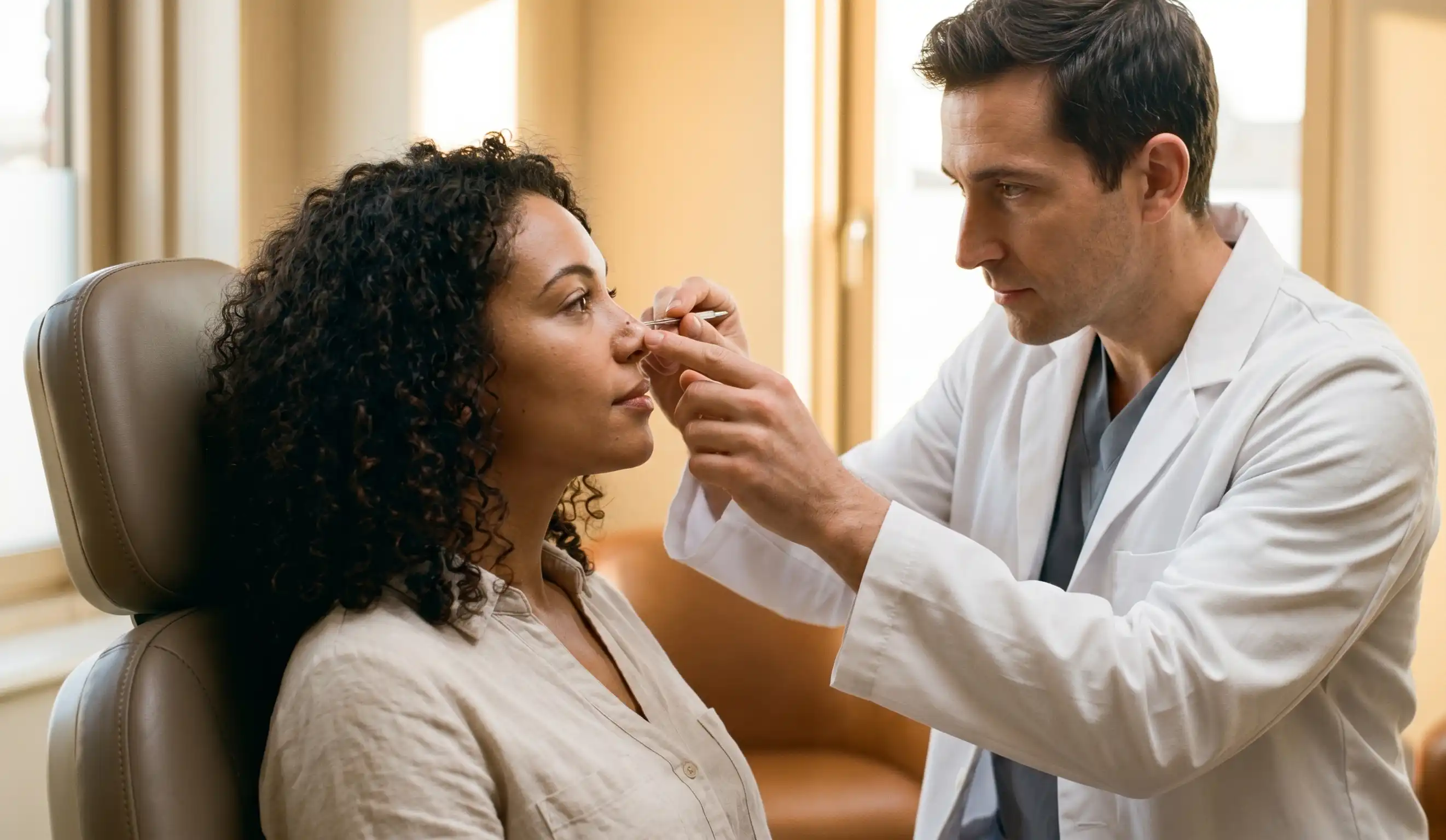 clinical consultation nose examination