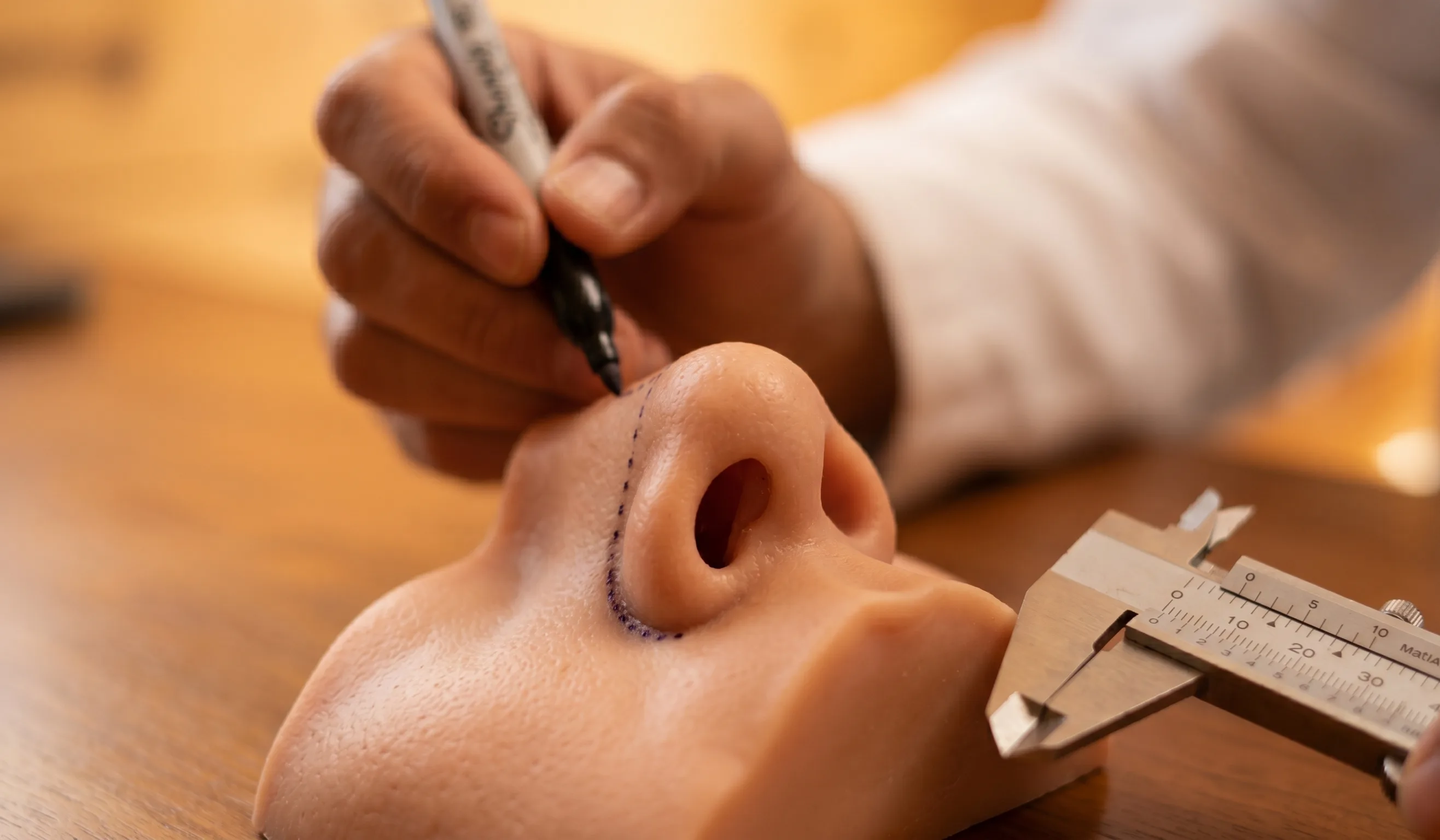 alarplasty anatomical model surgical measurement marking