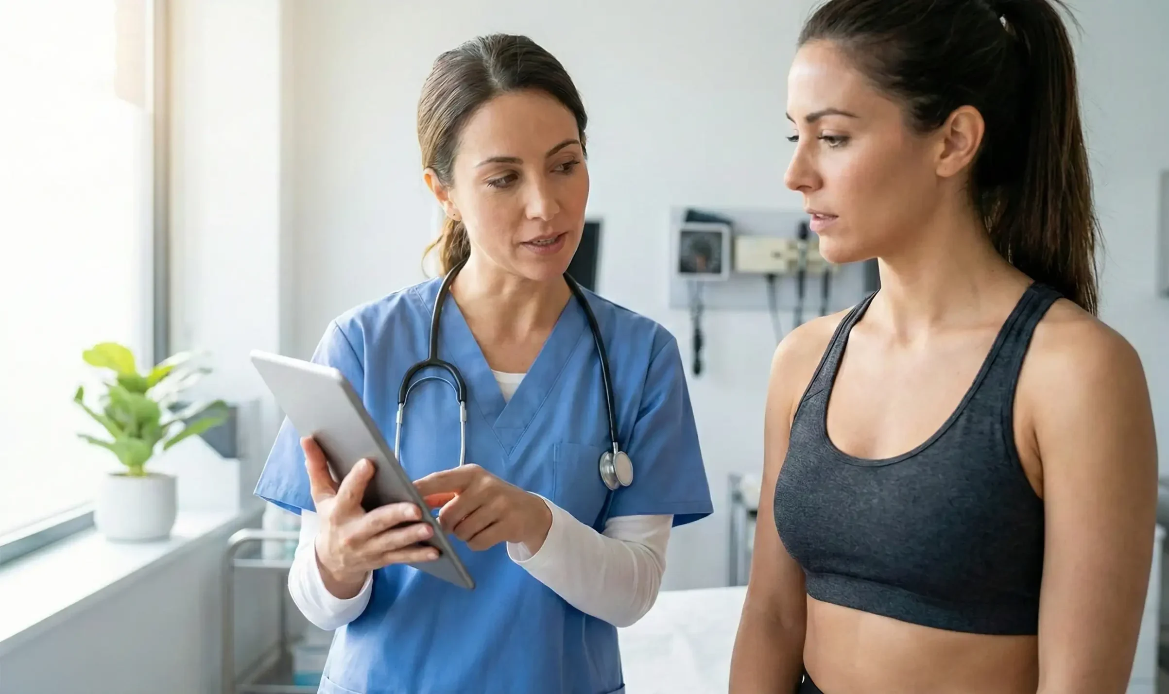 surgeon checking patient vitals before surgery