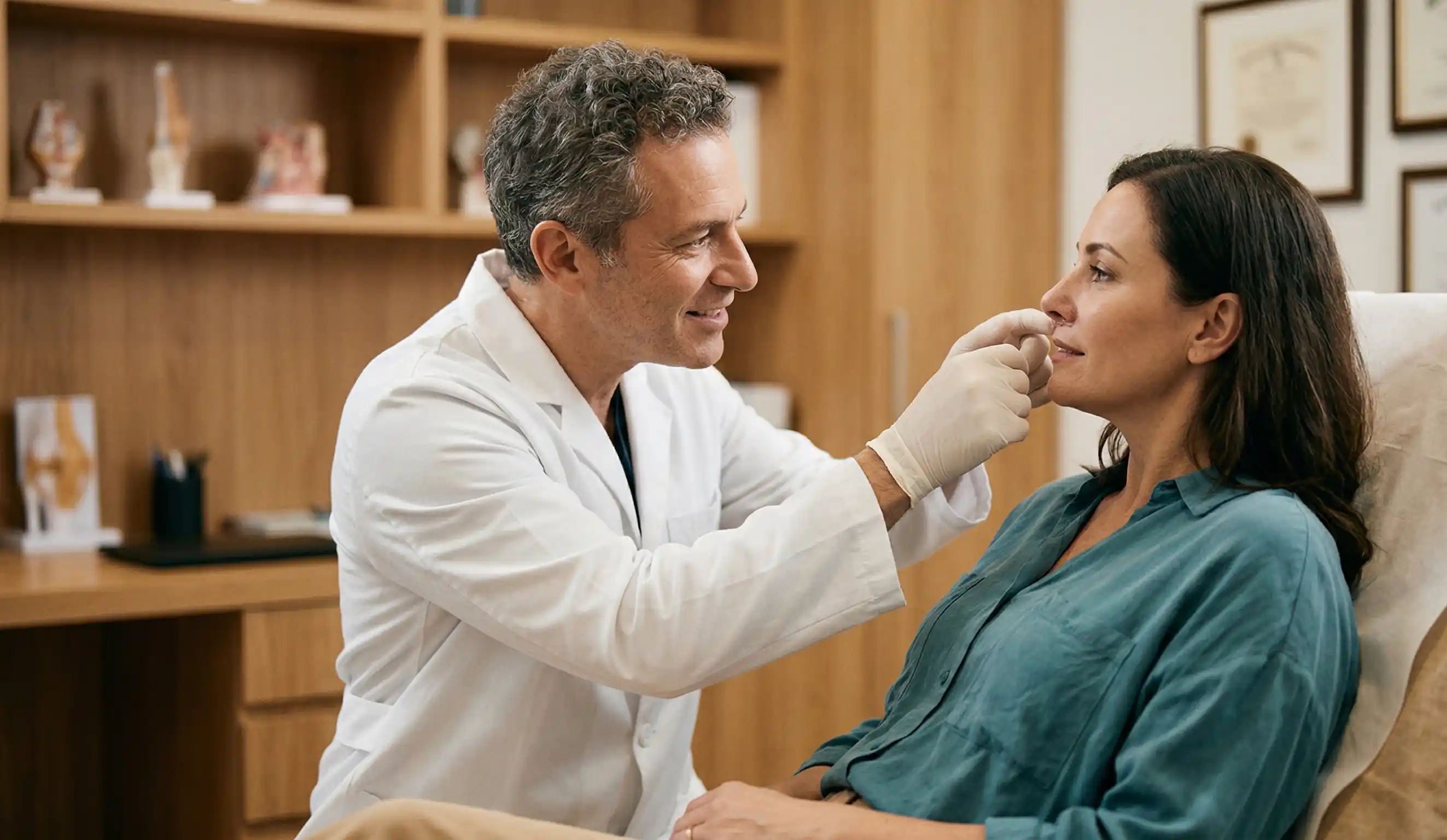 clinical lip lift examination