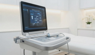 modern ultrasound liposuction device in clinic
