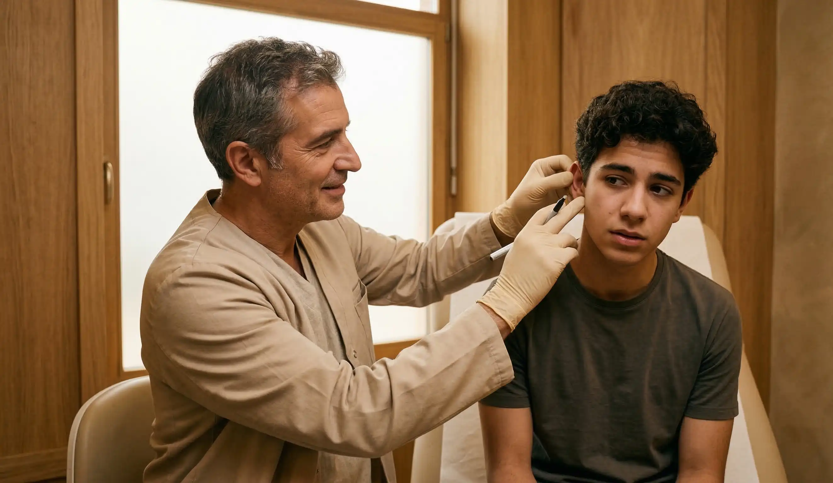 otoplasty asymmetrical ears doctor examination