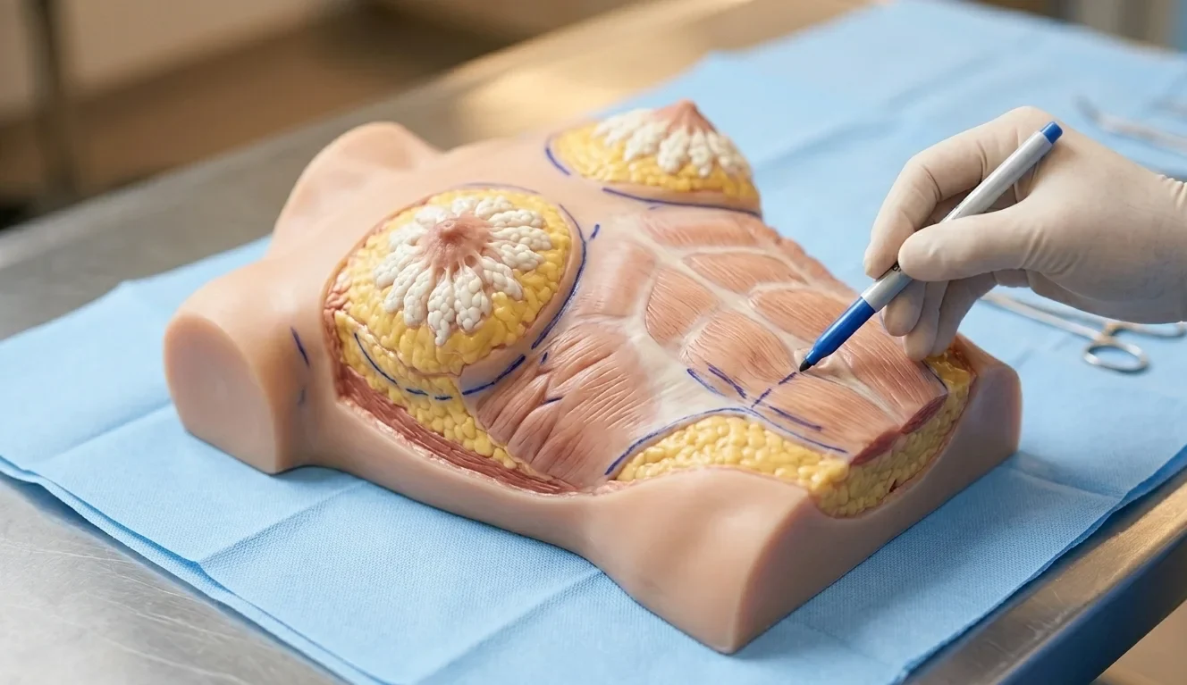 realistic mommy makeover anatomy torso model