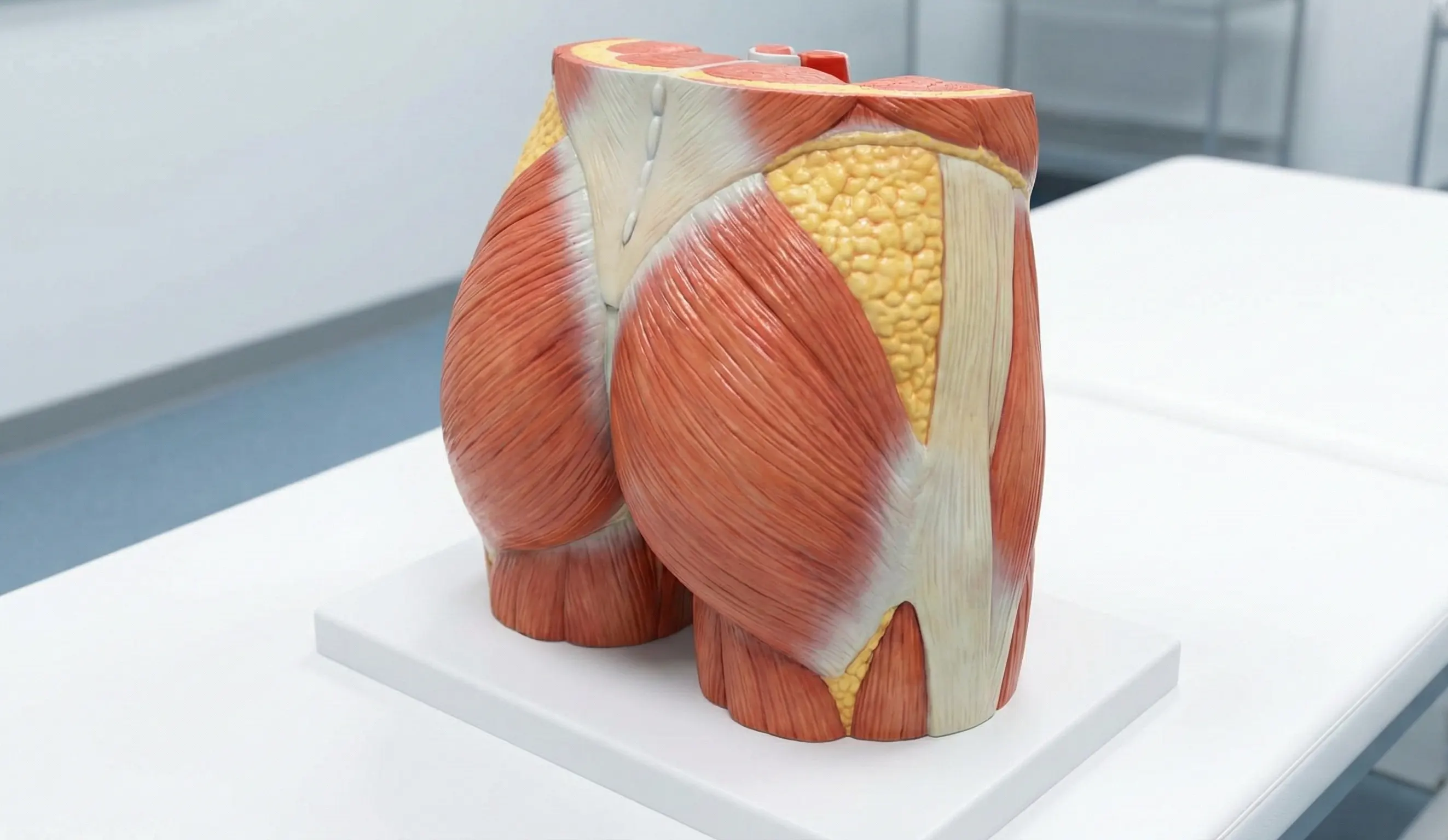 anatomical model gluteal muscles fat