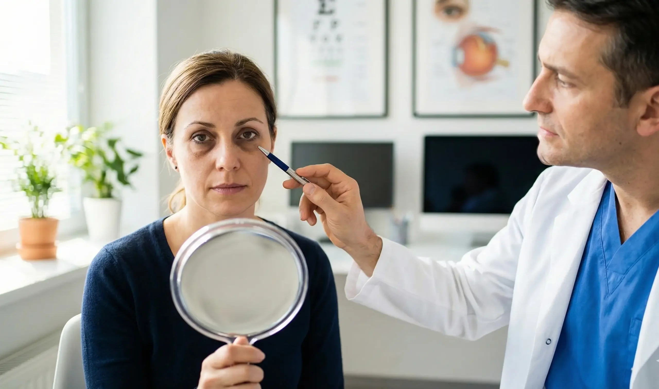 patient consultation dark circles blepharoplasty