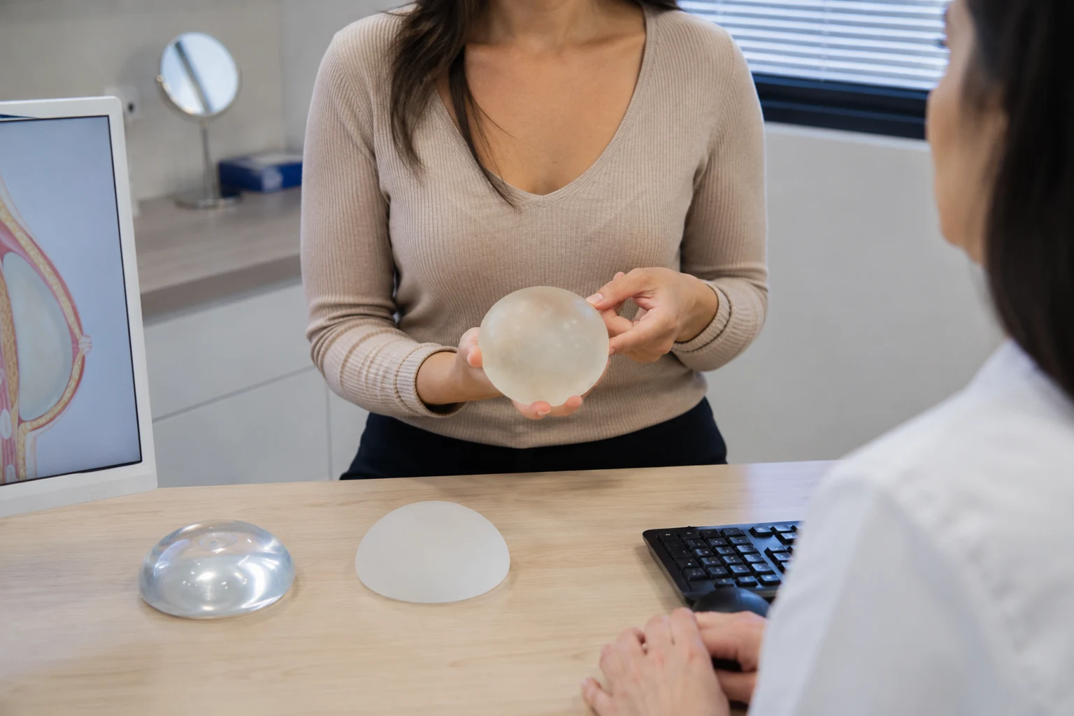 breast implants consultation with doctor