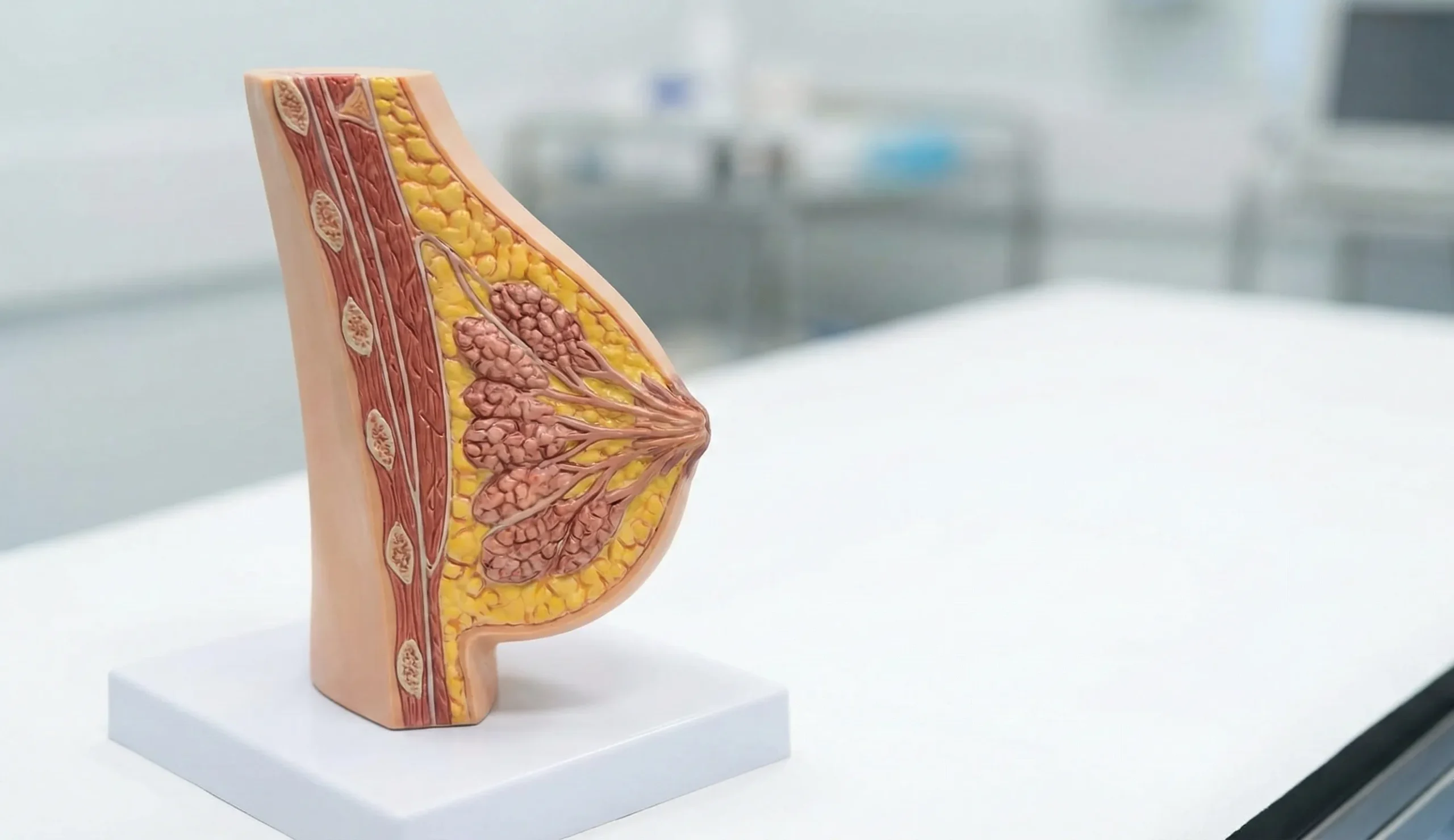 anatomical model cross section female breast