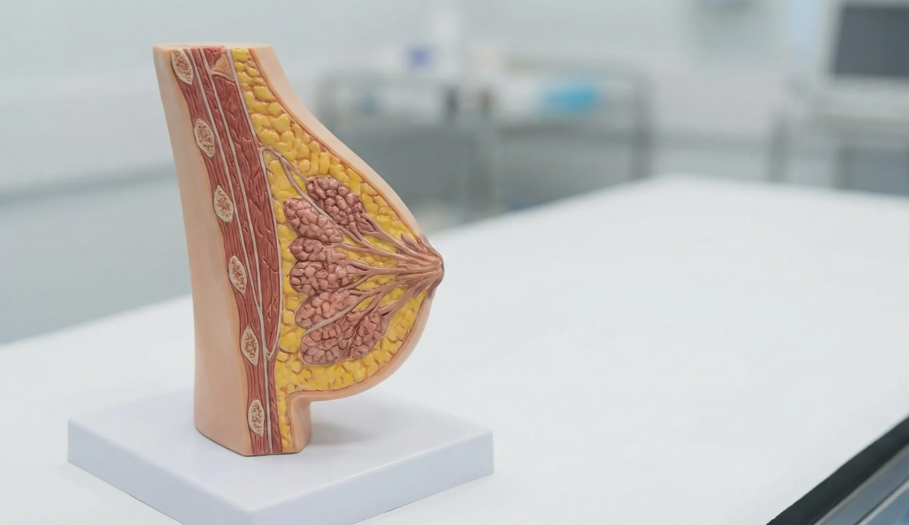 anatomical model cross section female breast