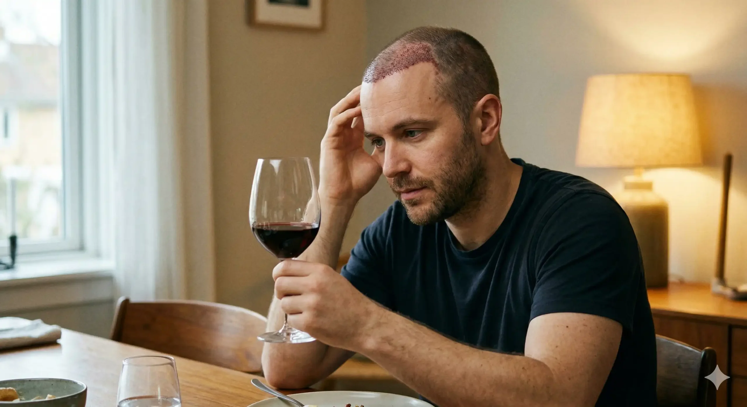 natural cover hair transplant alcohol impact
