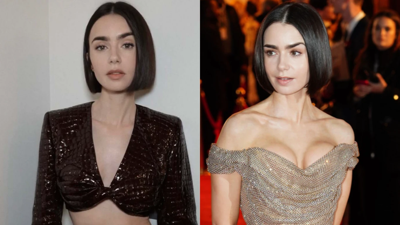 lily collins before and after cover