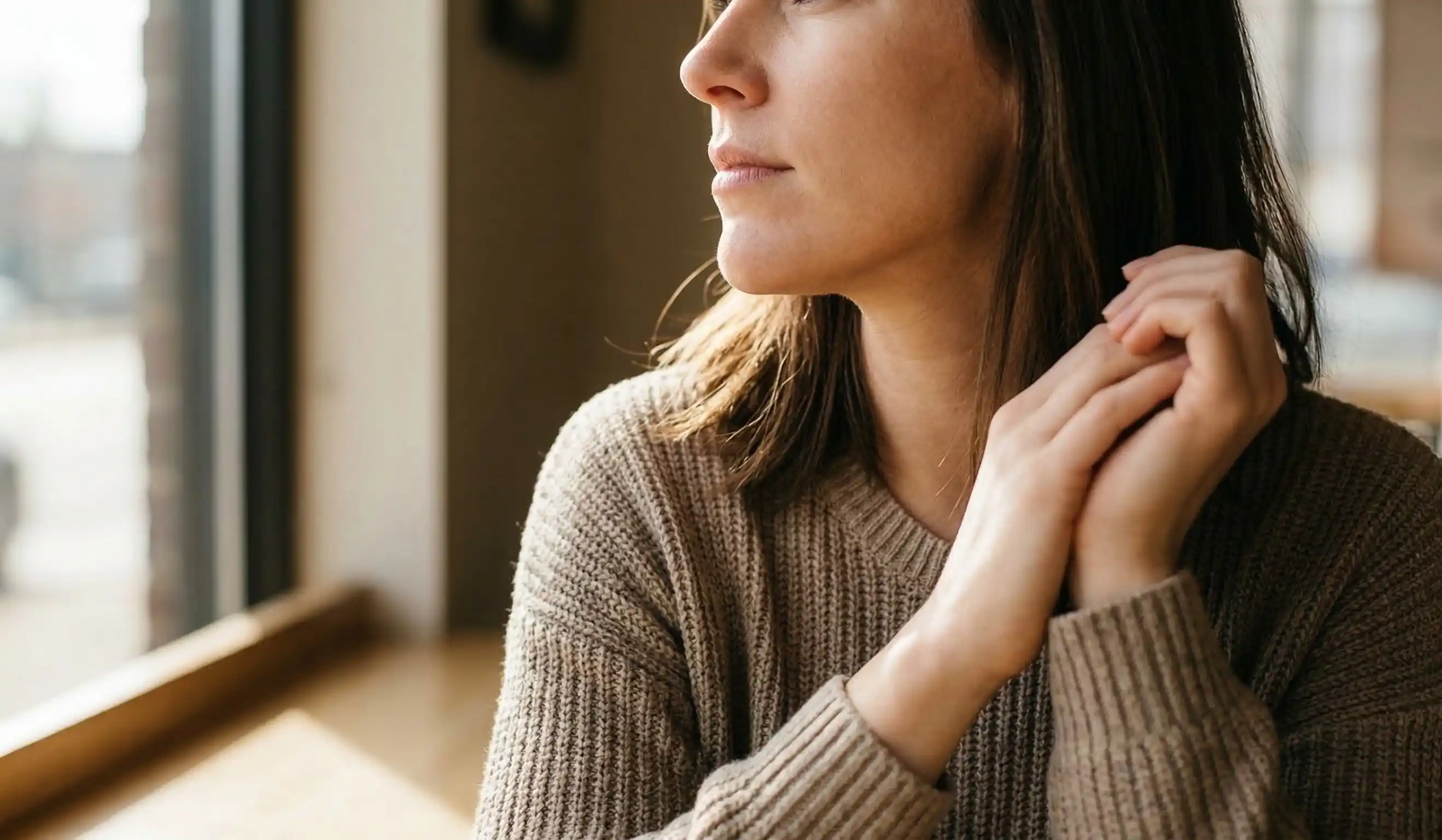 natural chin implant profile portrait