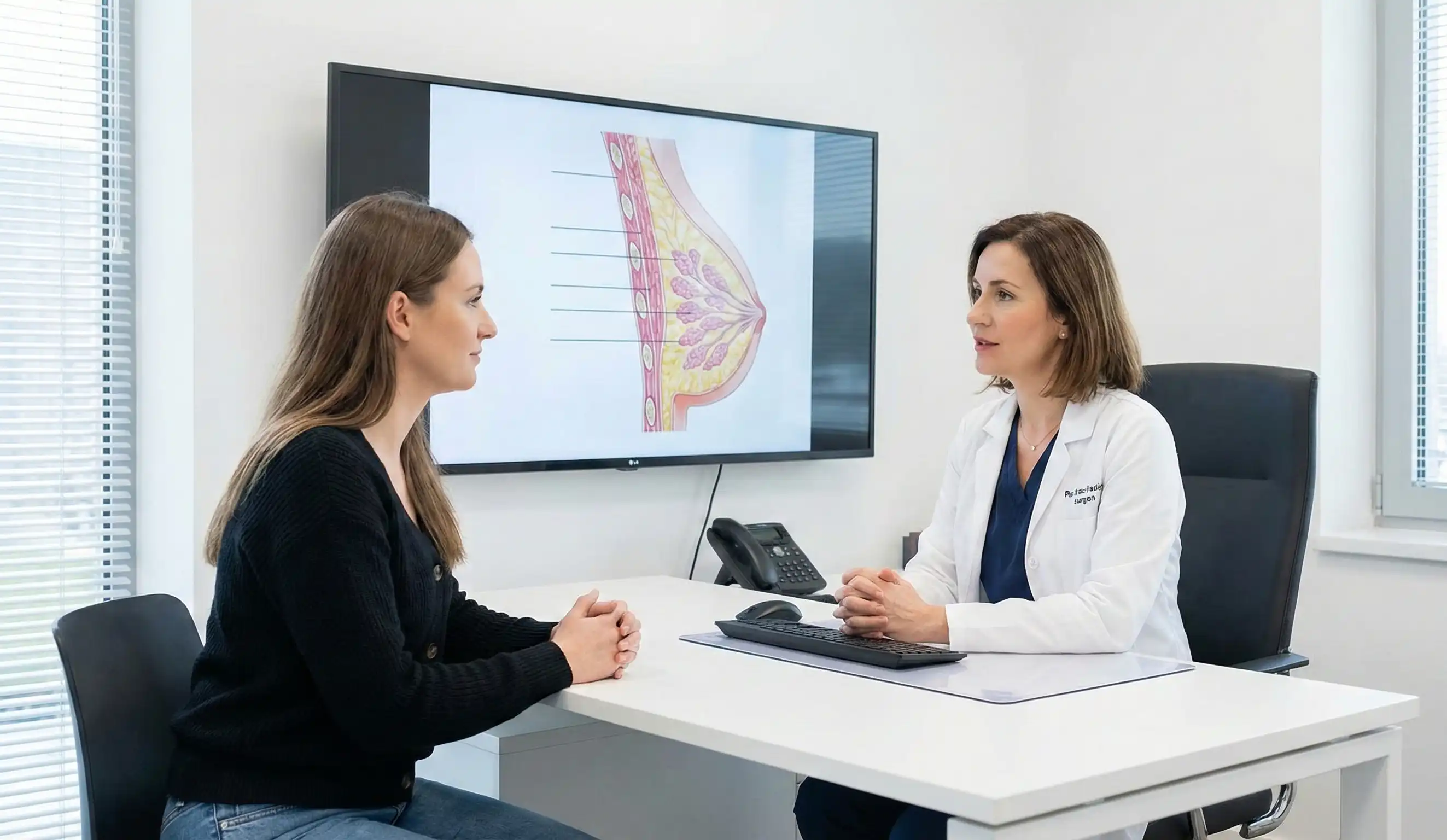 doctor patient consultation breast anatomy