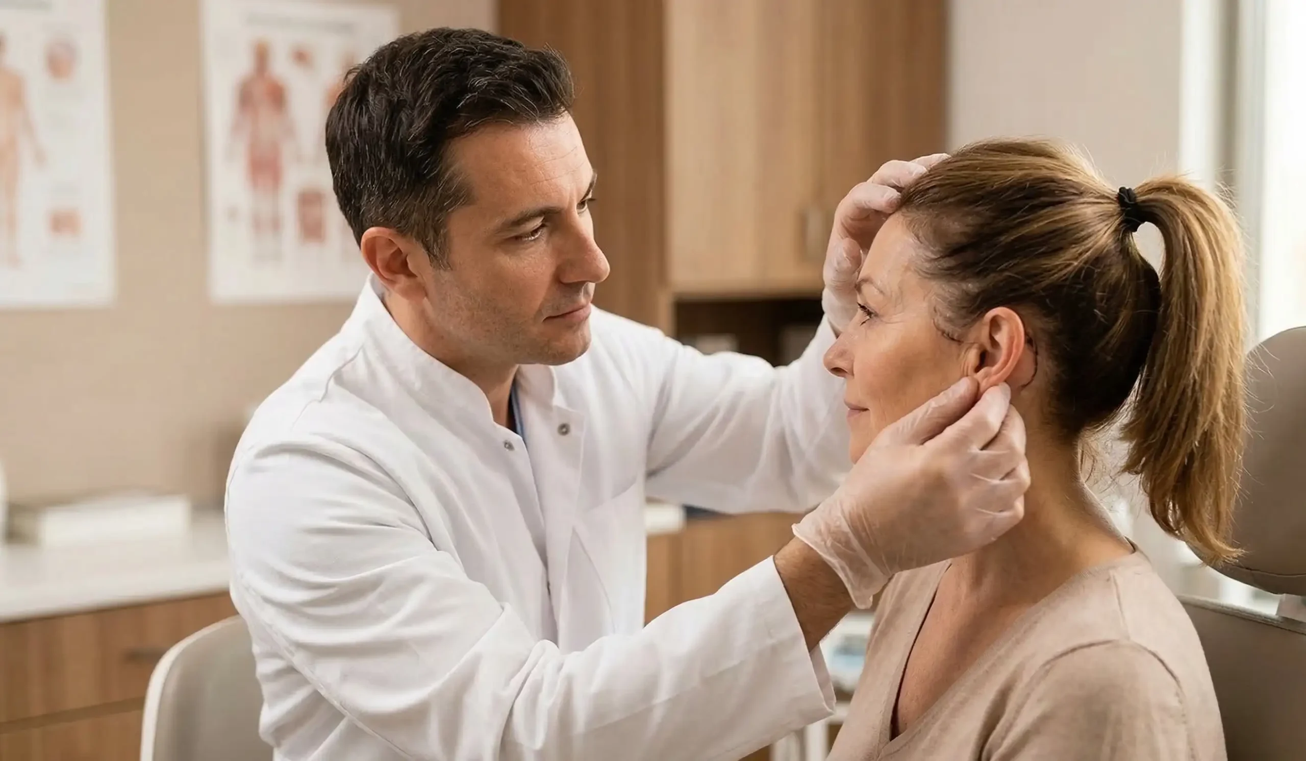 clinical facelift otoplasty examination