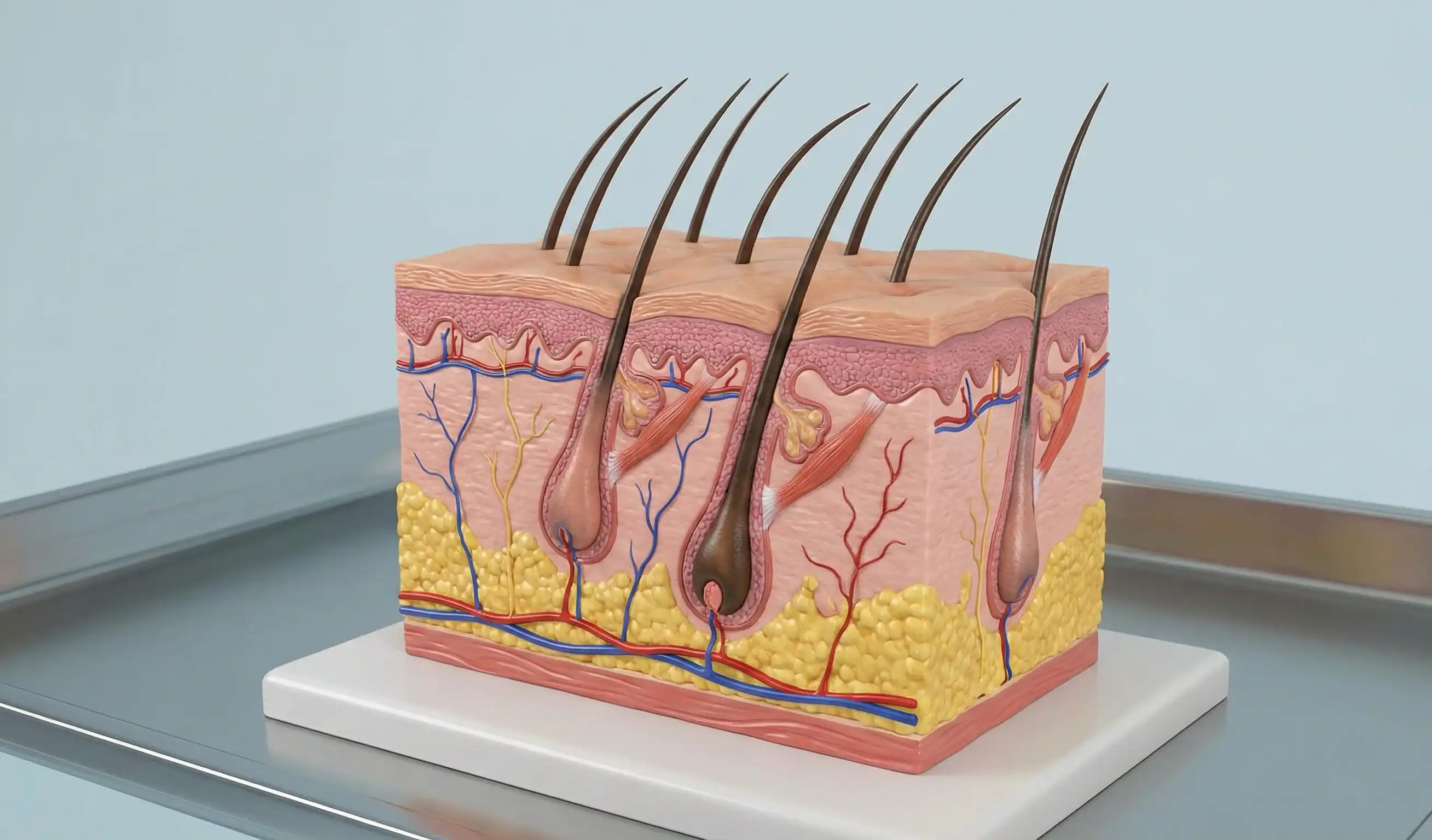 model anatomic secțiune transversală scalp uman