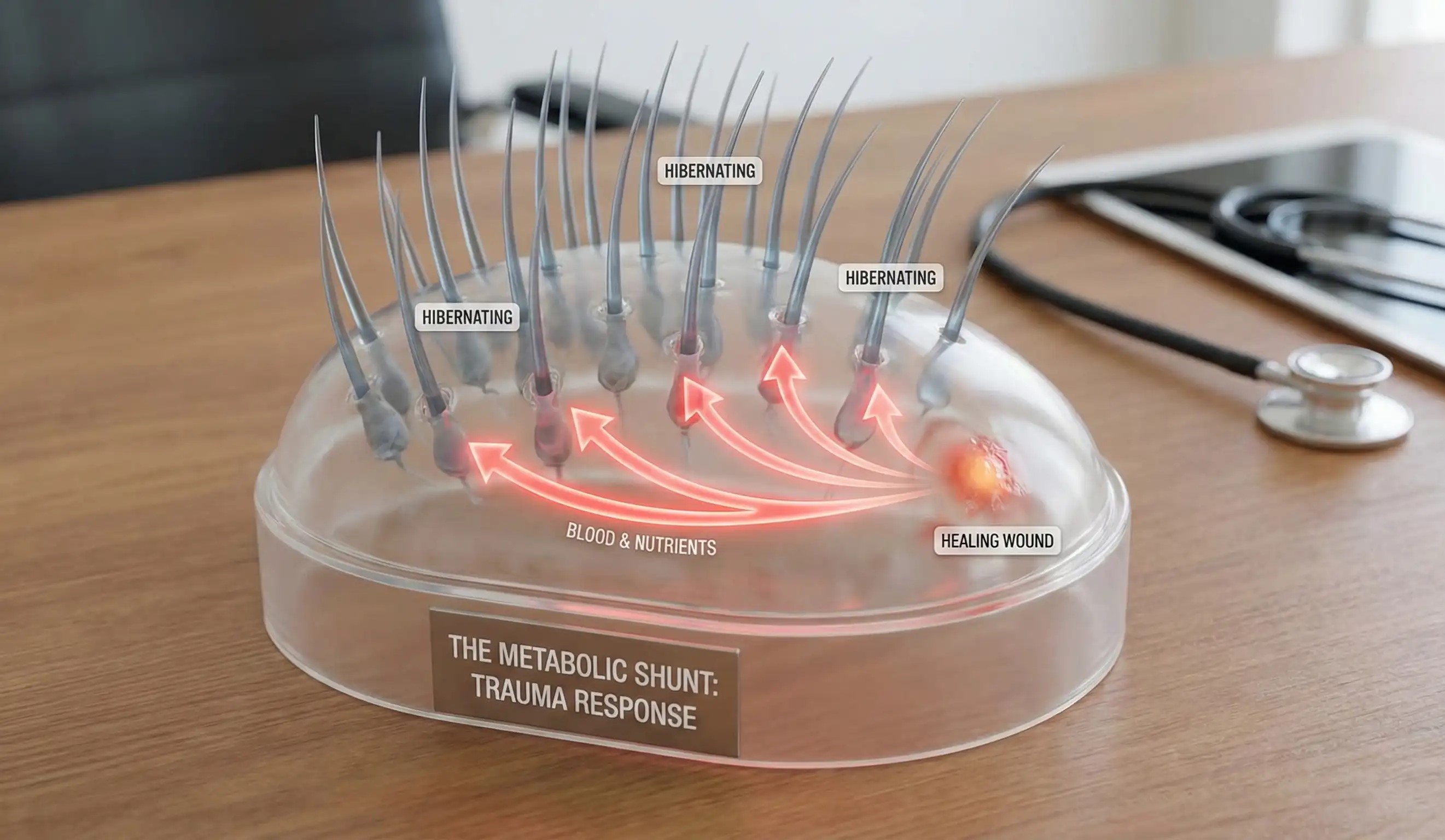 anatomical scalp model metabolic shunt concept