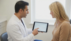 doctor patient discussing long term neck lift care