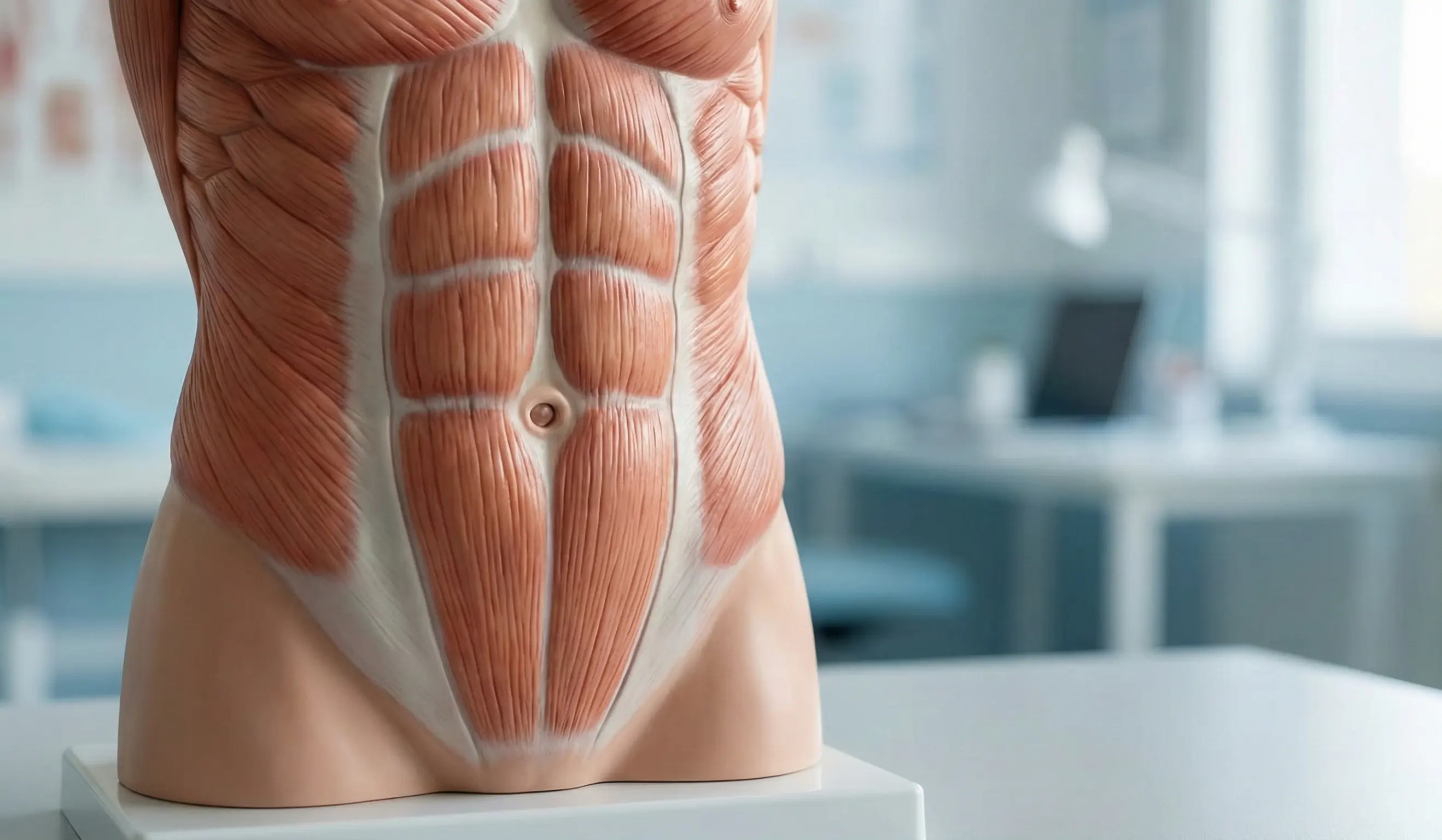 anatomik model karın kasları göbek