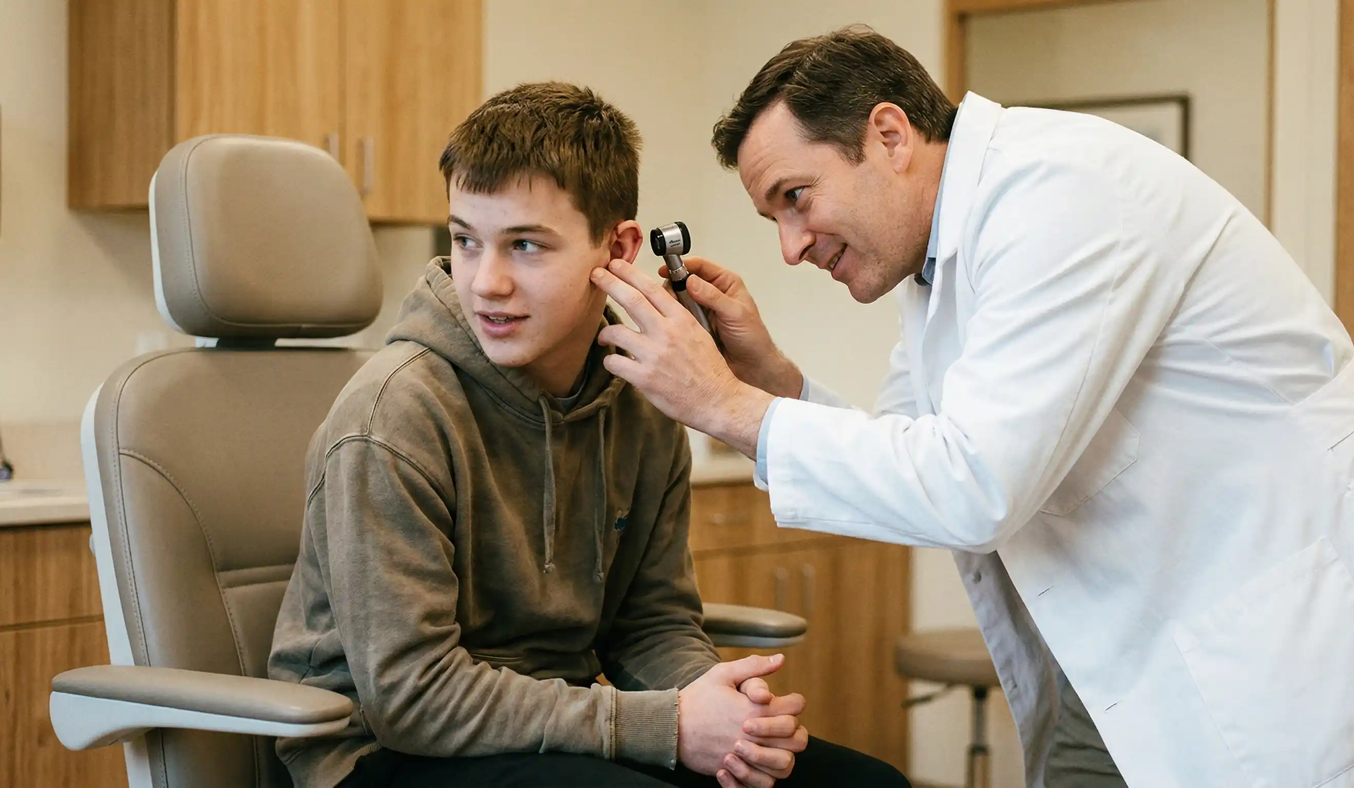 clinical otoplasty followup ear headphones examination