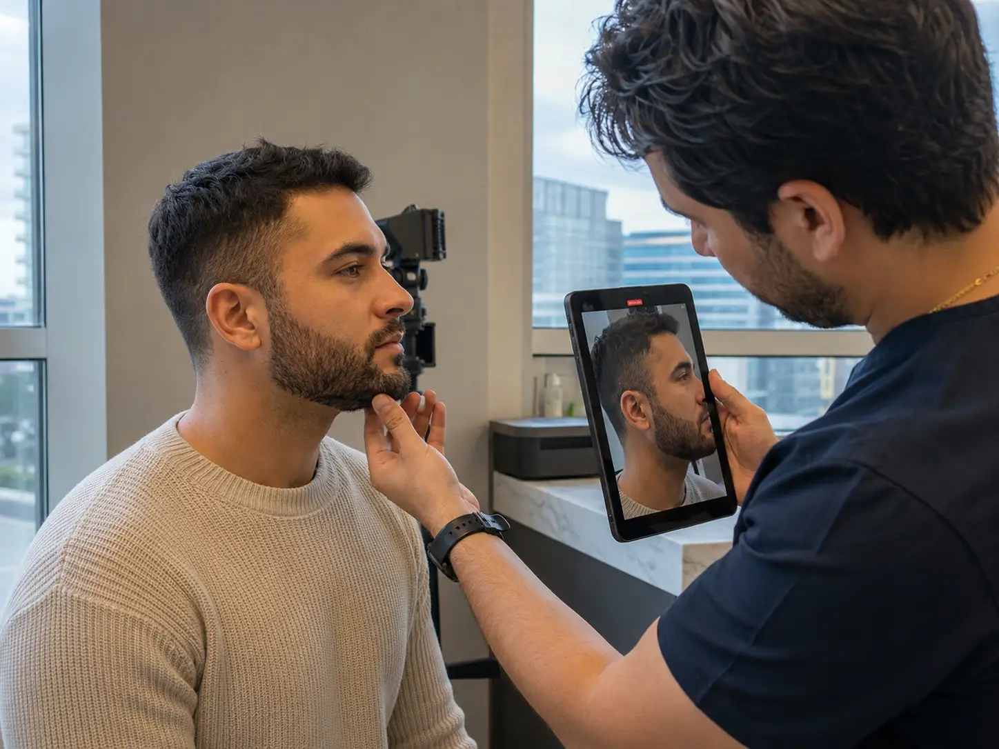 beard transplant profile assessment session
