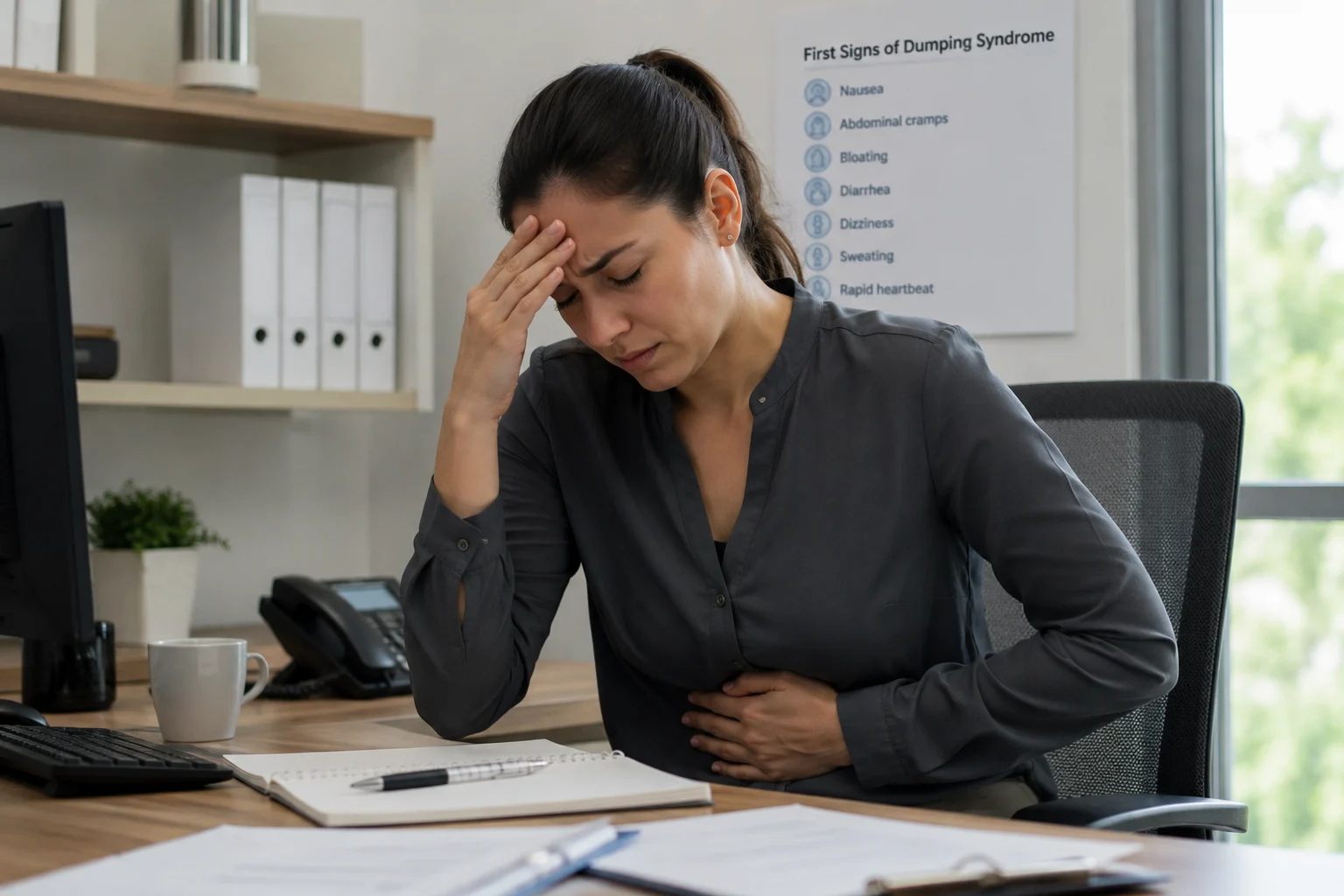 first signs of dumping syndrome