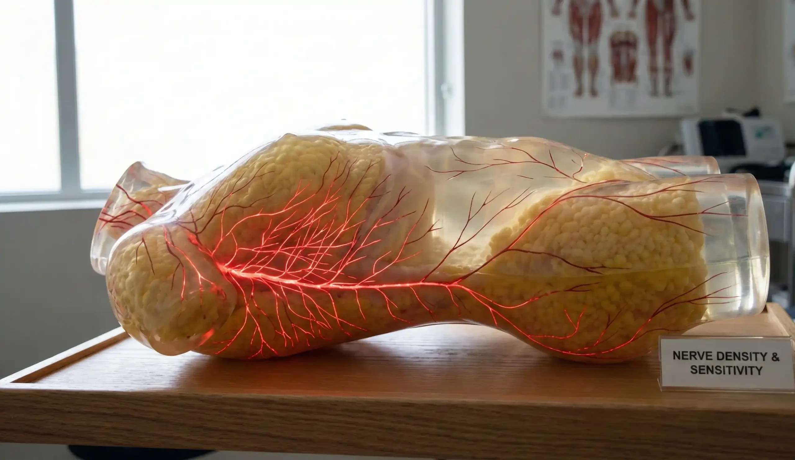 anatomical model liposuction nerve density sensitivity